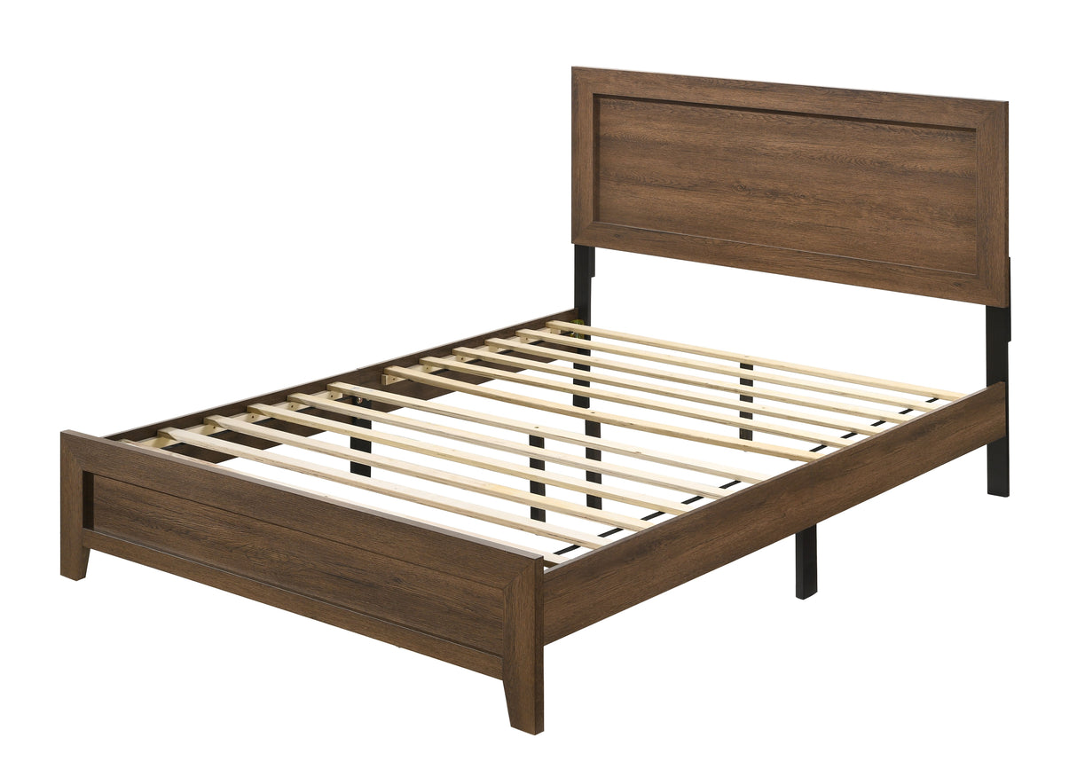 Miquell Oak Finish Eastern King Bed