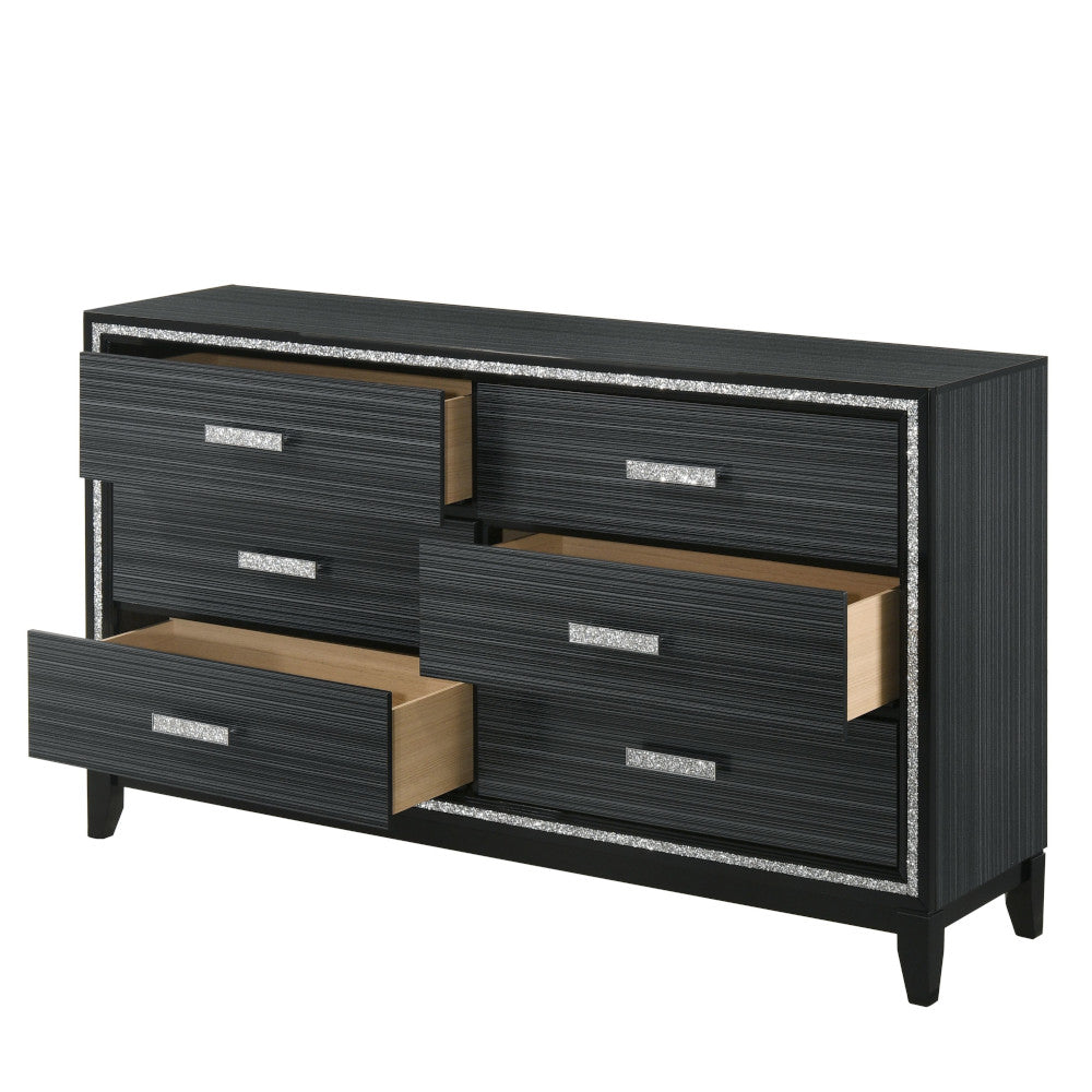 Haiden Weathered Black Finish Dresser