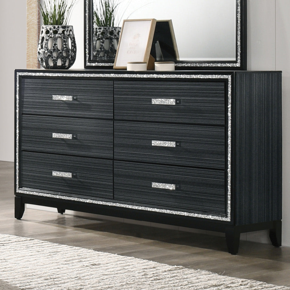 Haiden Weathered Black Finish Dresser