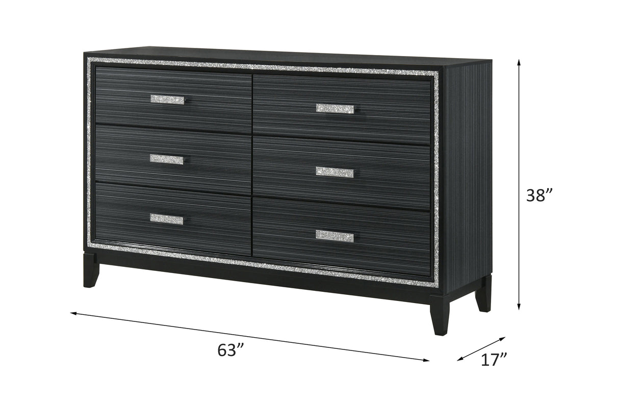 Haiden Weathered Black Finish Dresser