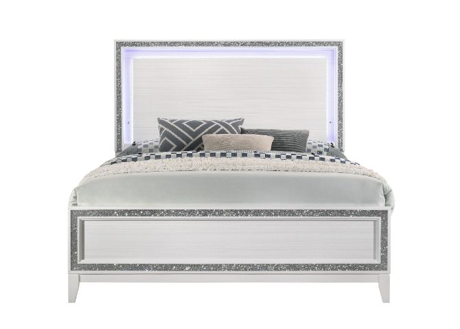 Haiden White Finish Queen Bed