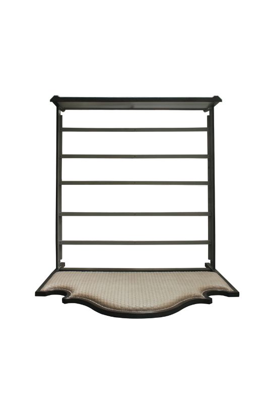 House Two Tone Beige Fabric, Charcoal & Light Gray Finish Beatrice Queen Bed