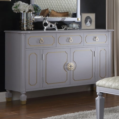 House Pearl Gray Finish Marchese Dresser