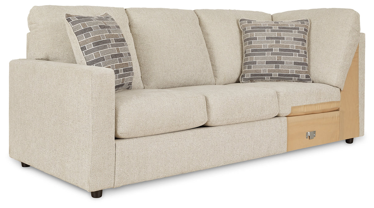 Edenfield Linen Left-Arm Facing Sofa With Corner Wedge