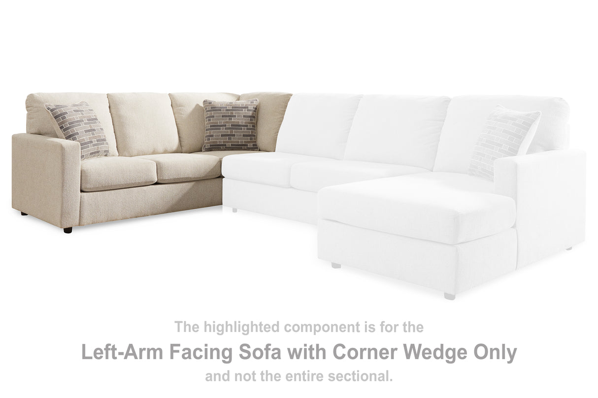 Edenfield Linen Left-Arm Facing Sofa With Corner Wedge