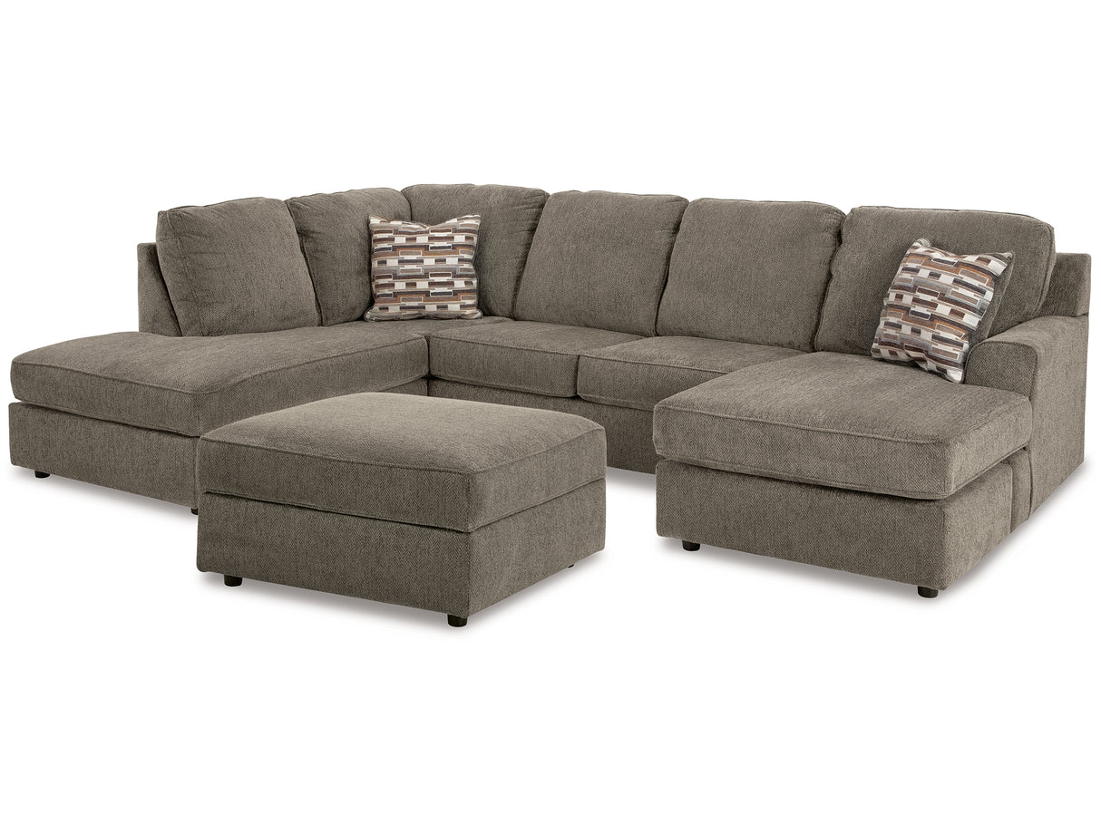 O'Phannon Putty 2-Piece Left-Arm Facing Sectional And Ottoman