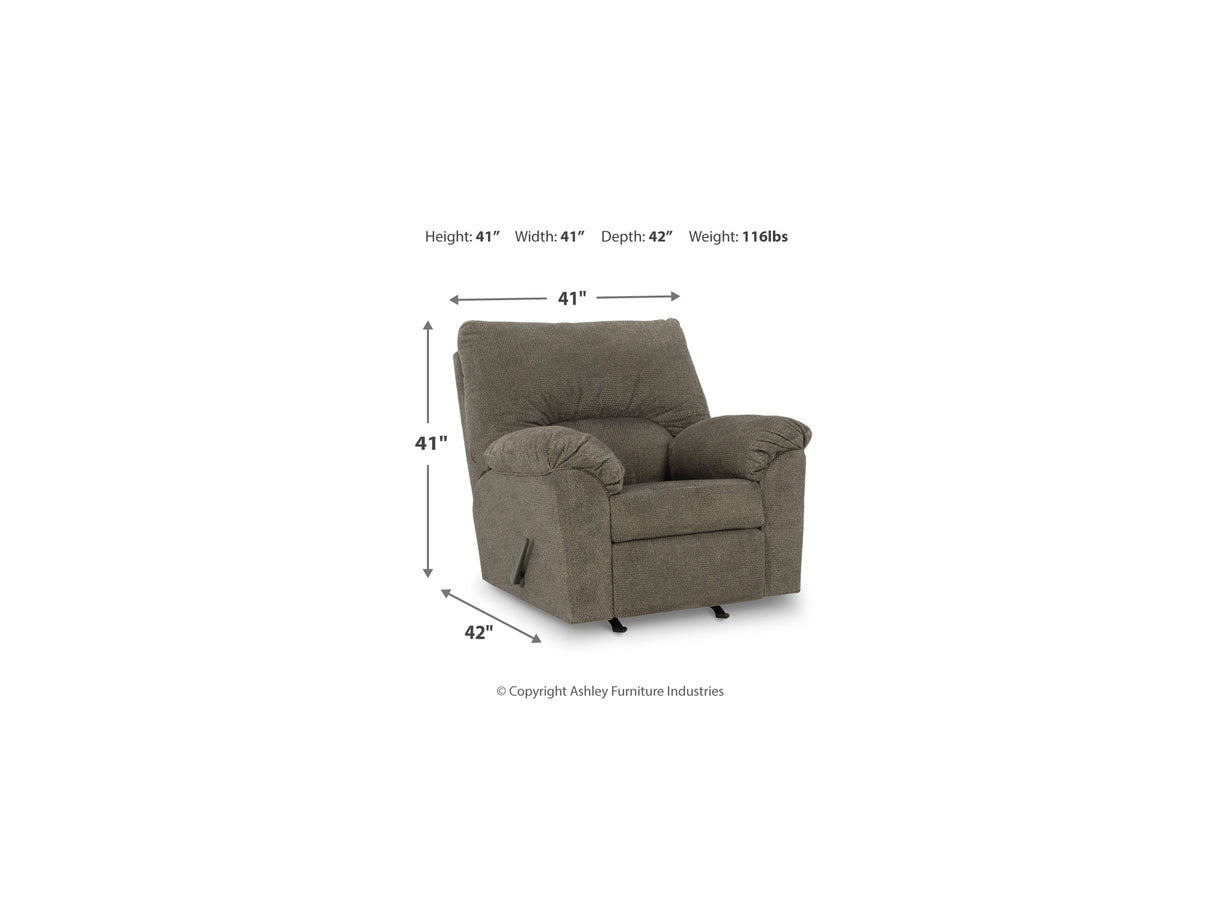 Norlou Flannel Sofa, Loveseat And Recliner