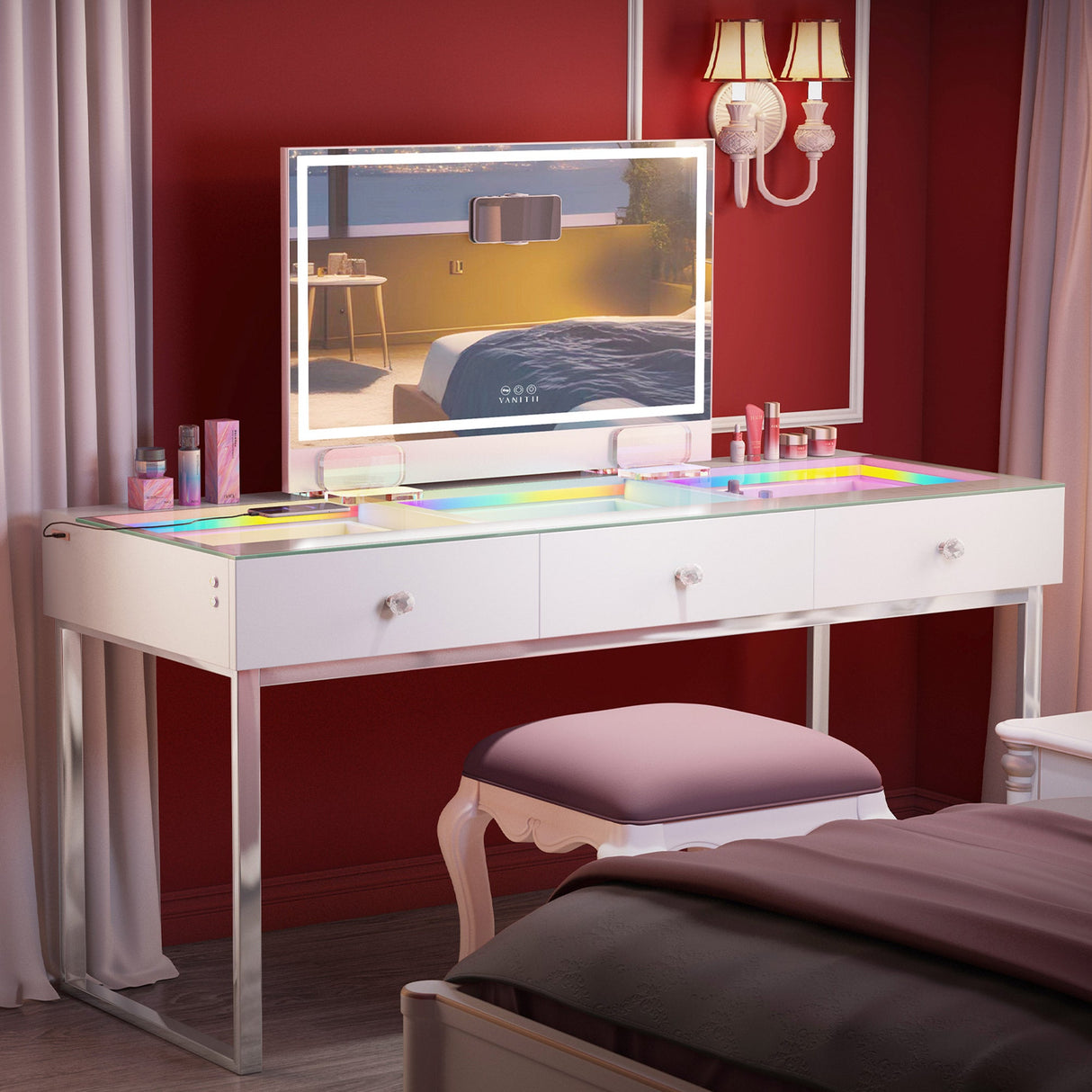 Hollywood Led Strip Mirror -Skinny Strip