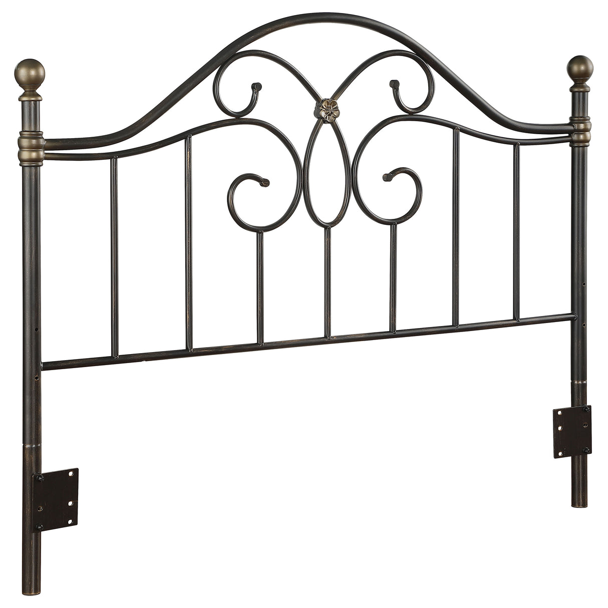 Bailey Full/Queen Metal Headboard Black And Bronze