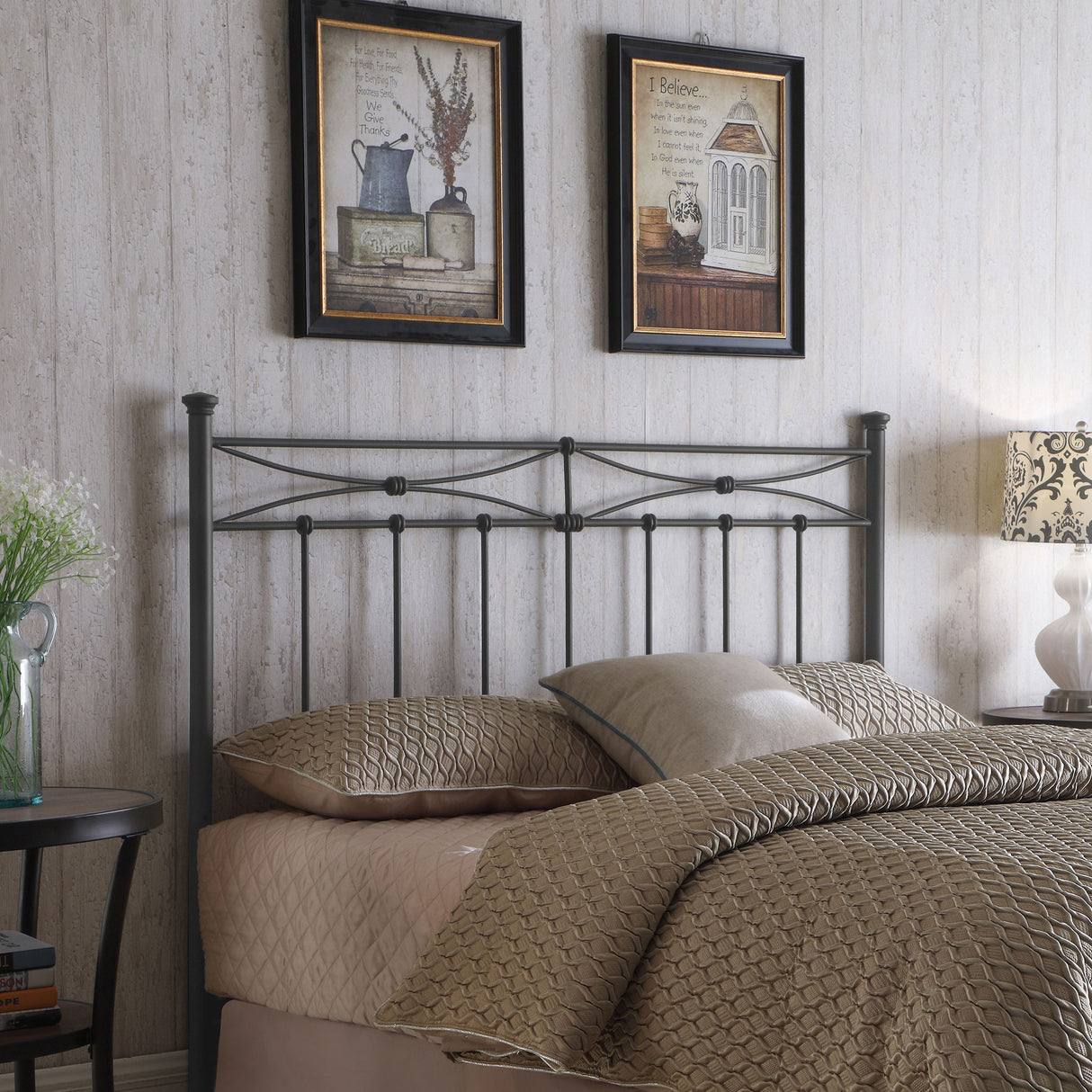 Lane Full/Queen Metal Headboard Rustic Bronze
