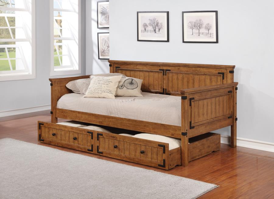 Oakdale Rustic Honey Wood Twin Daybed