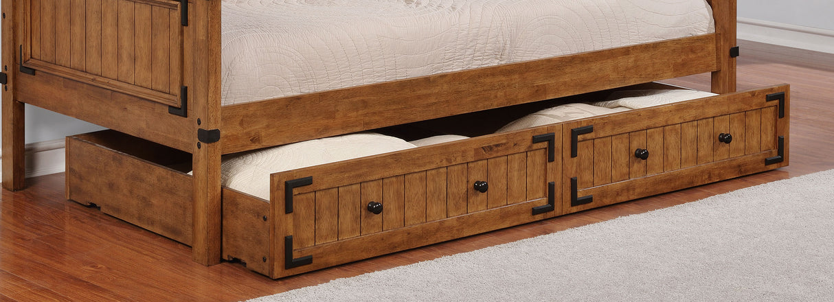 Oakdale Storage Trundle Rustic Honey