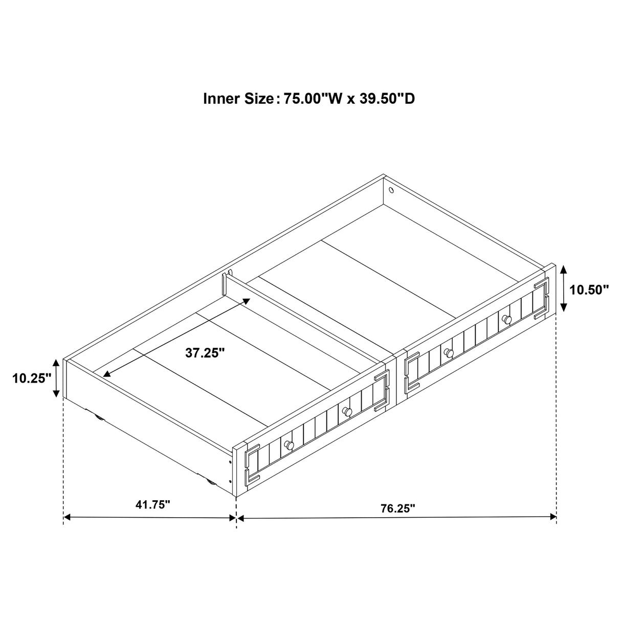 Oakdale Storage Trundle Rustic Honey