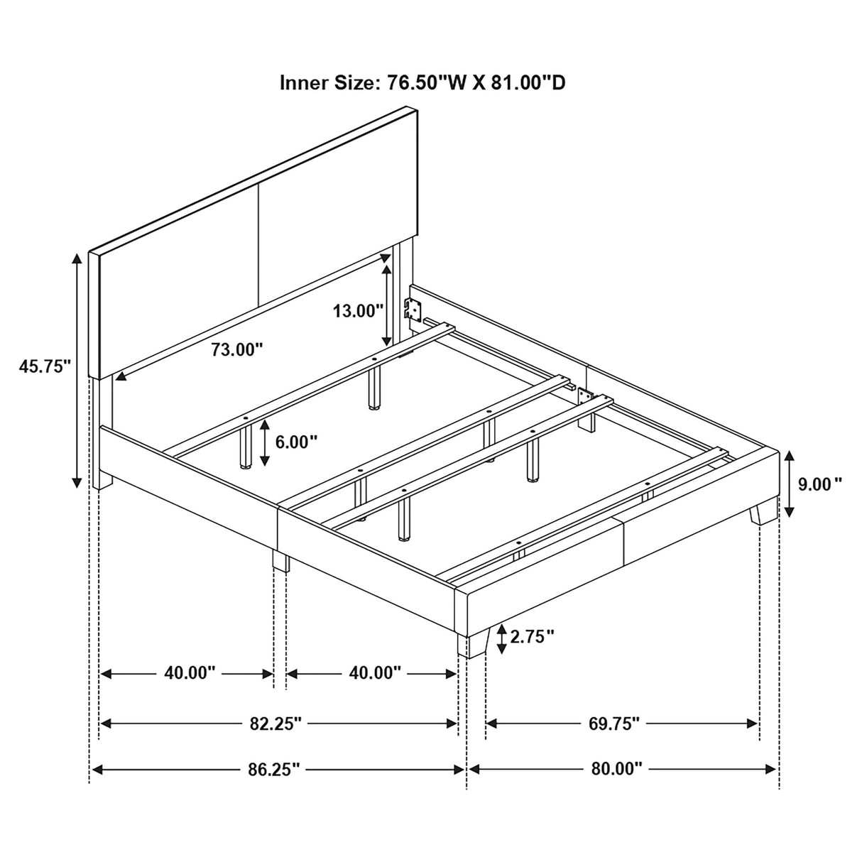 Dorian Upholstered Eastern King Bed Brown