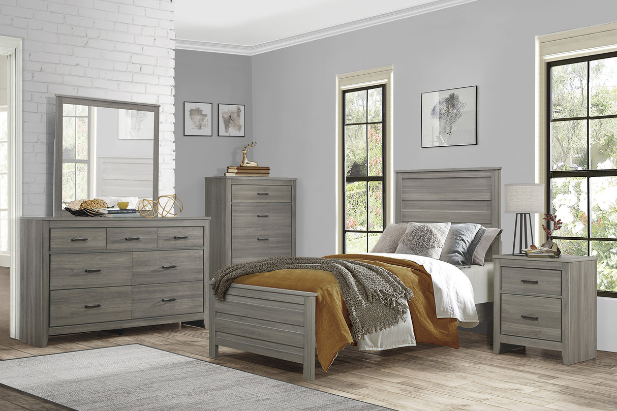 Waldorf Dark Gray Twin Bed