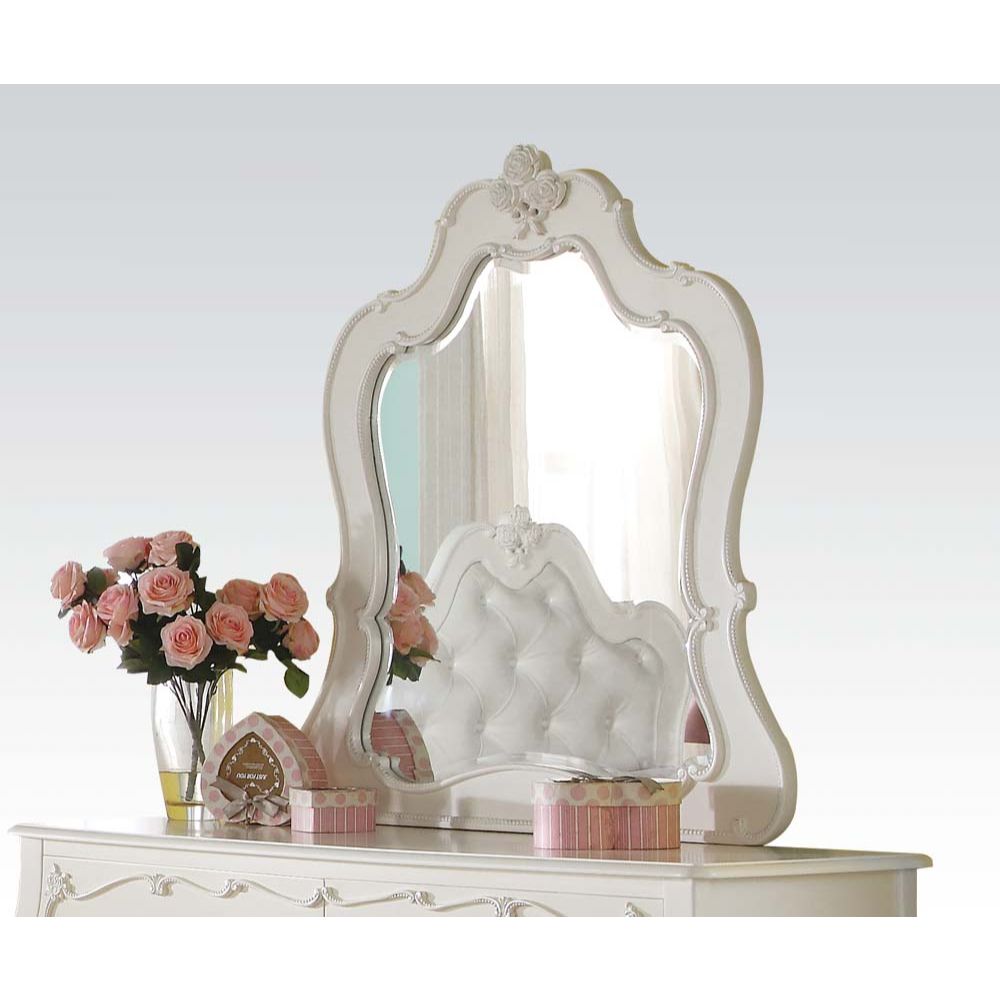 Edalene Pearl White Finish Mirror