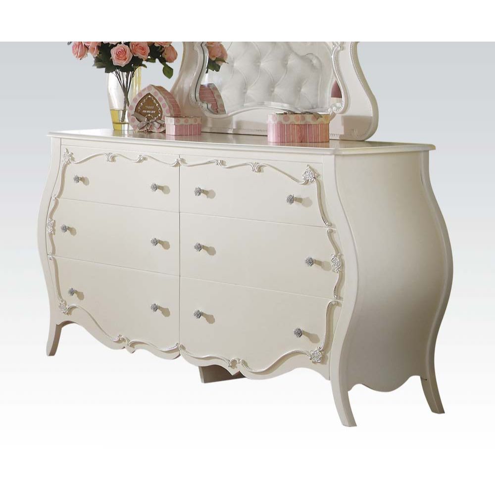 Edalene Pearl White Finish Dresser