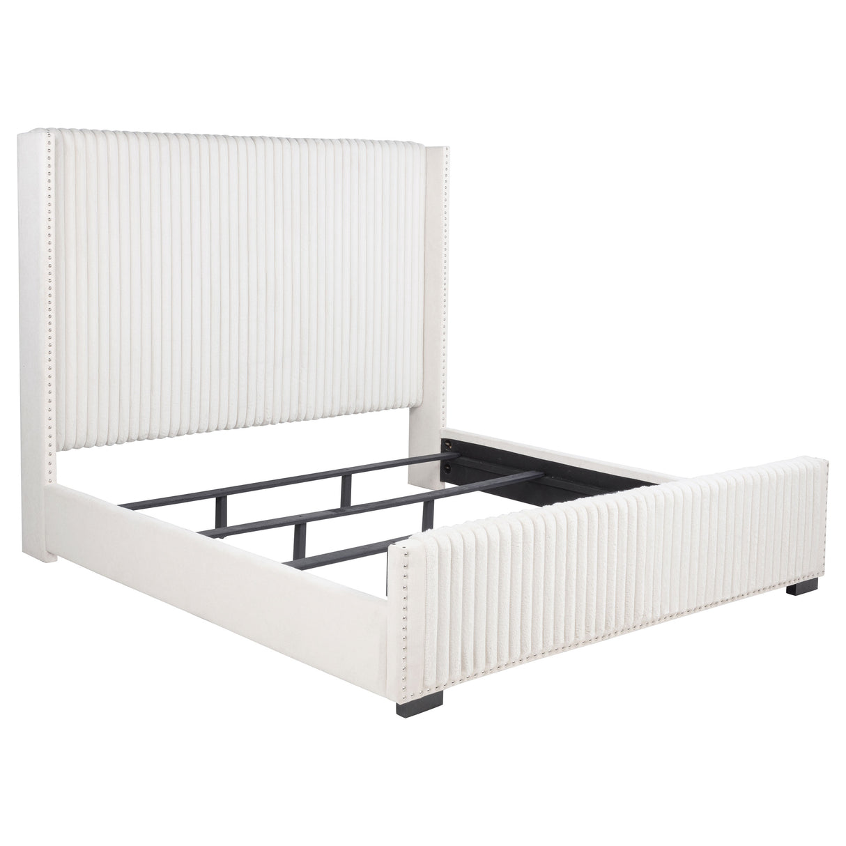 Natasha Cream 69-Inch Upholstered California King Bed
