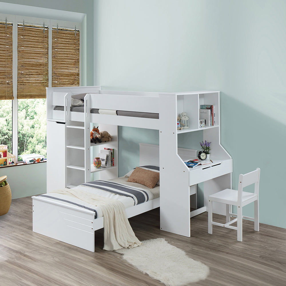 Ragna White Finish Twin Bed