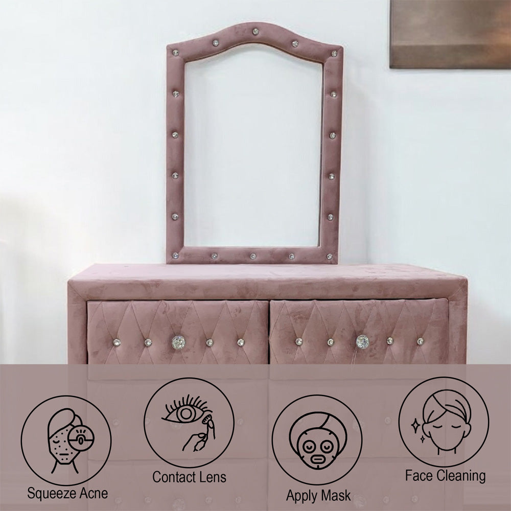 Reggie Pink Fabric Mirror