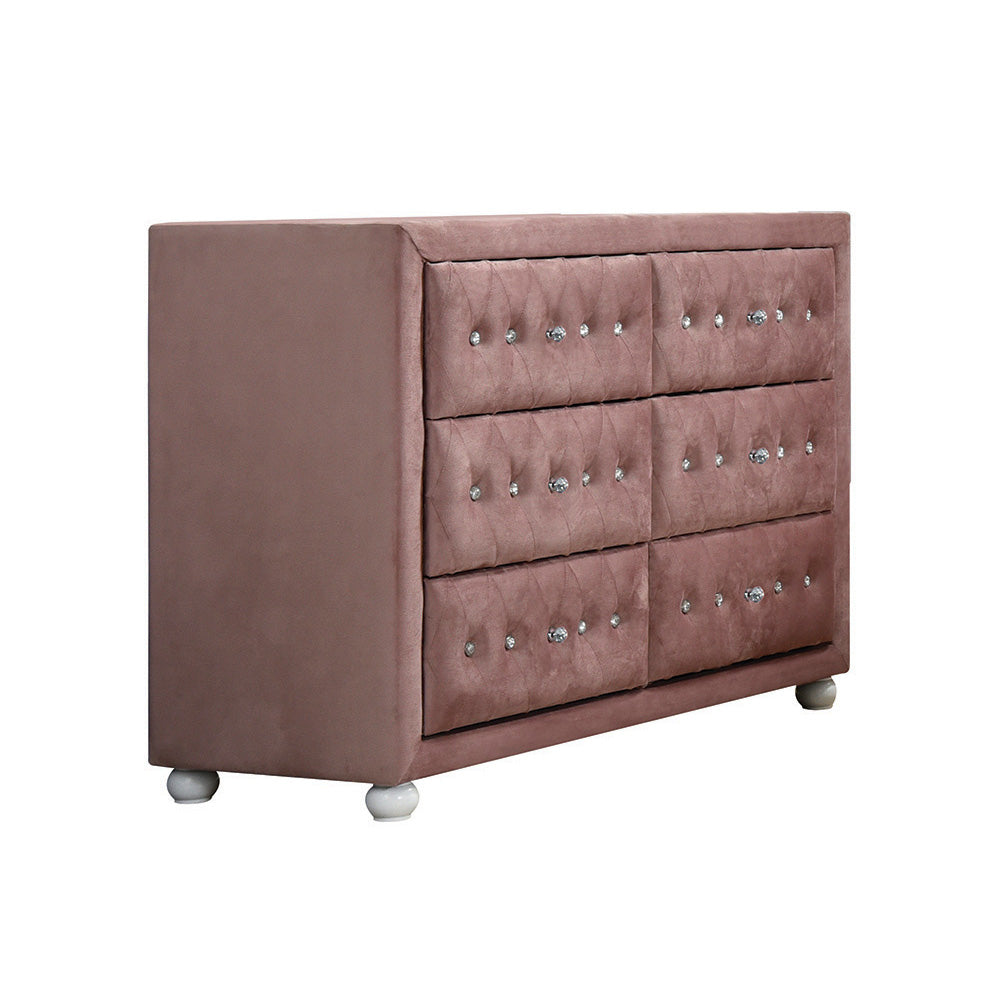 Reggie Pink Fabric Dresser