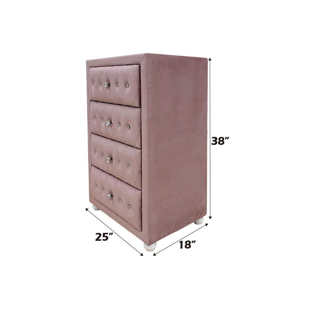 Reggie Pink Fabric Chest