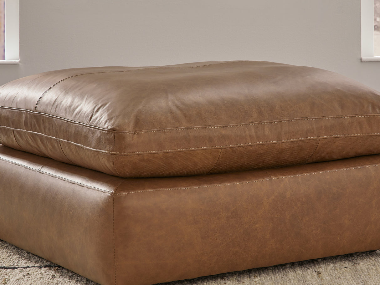Emilia Caramel 5-Piece Sectional And Ottoman