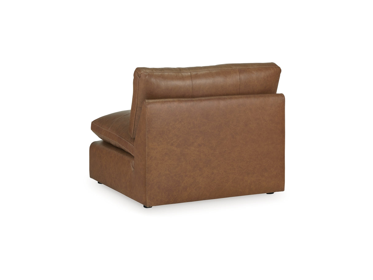 Emilia Caramel 5-Piece Sectional And Ottoman