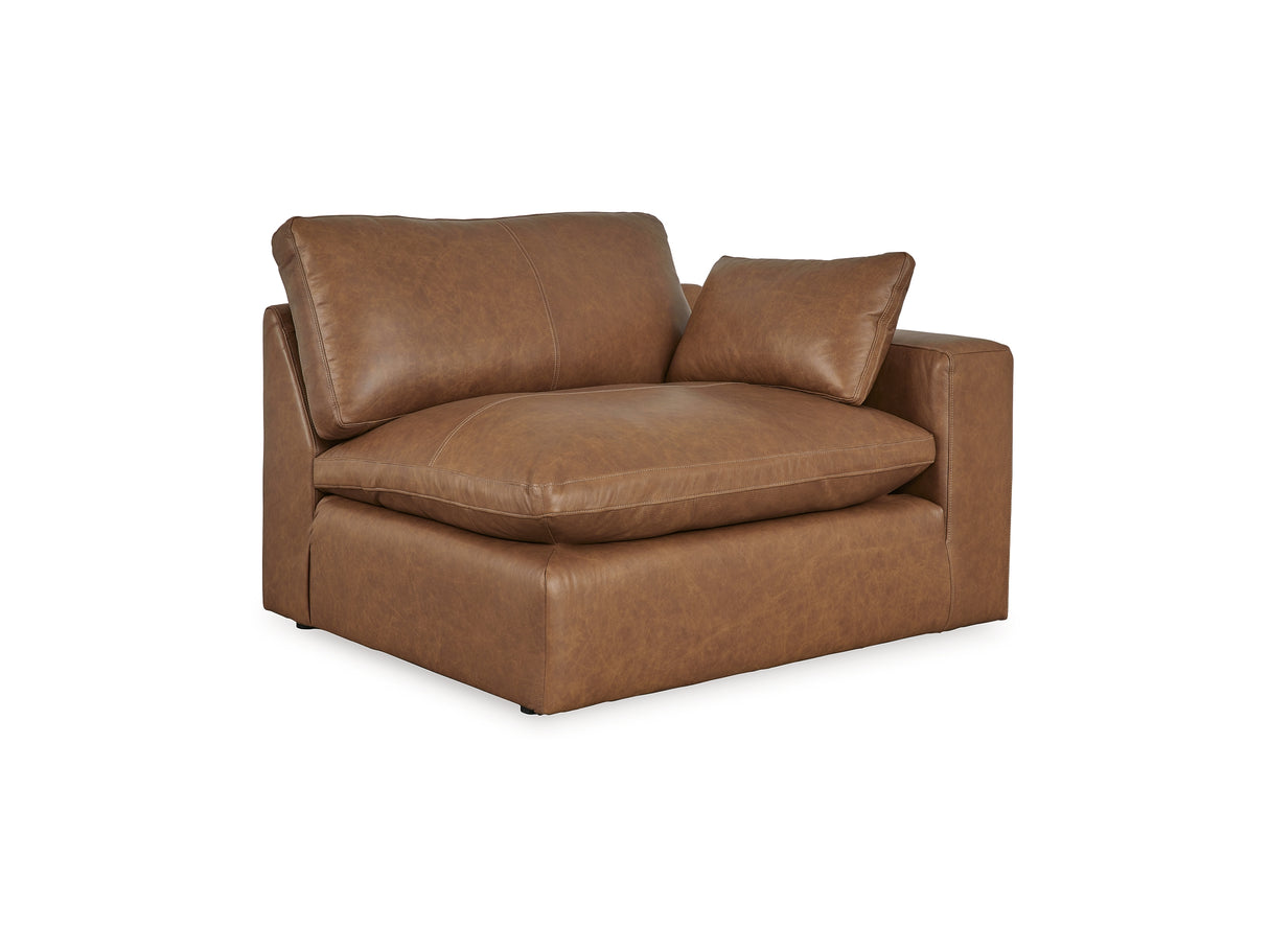 Emilia Caramel 5-Piece Sectional And Ottoman