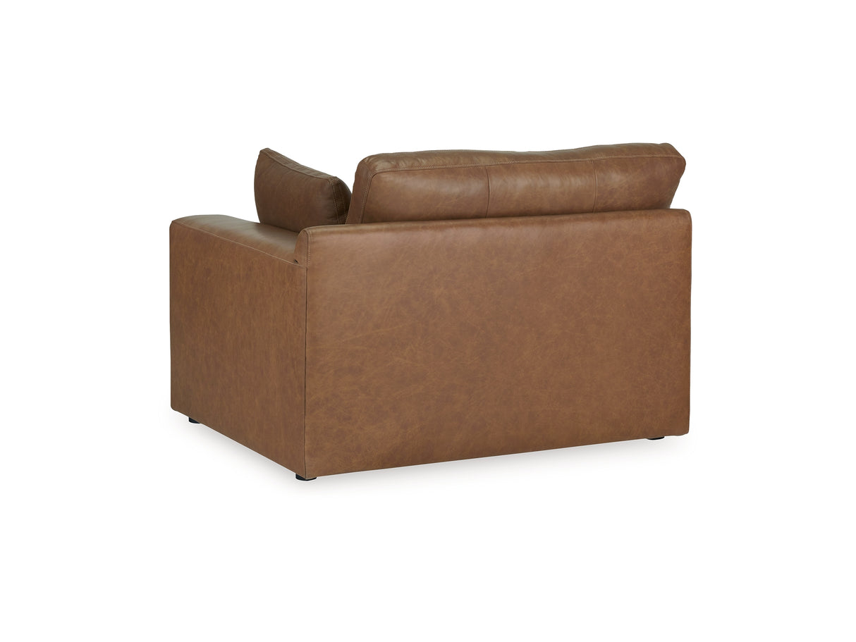 Emilia Caramel 5-Piece Sectional And Ottoman