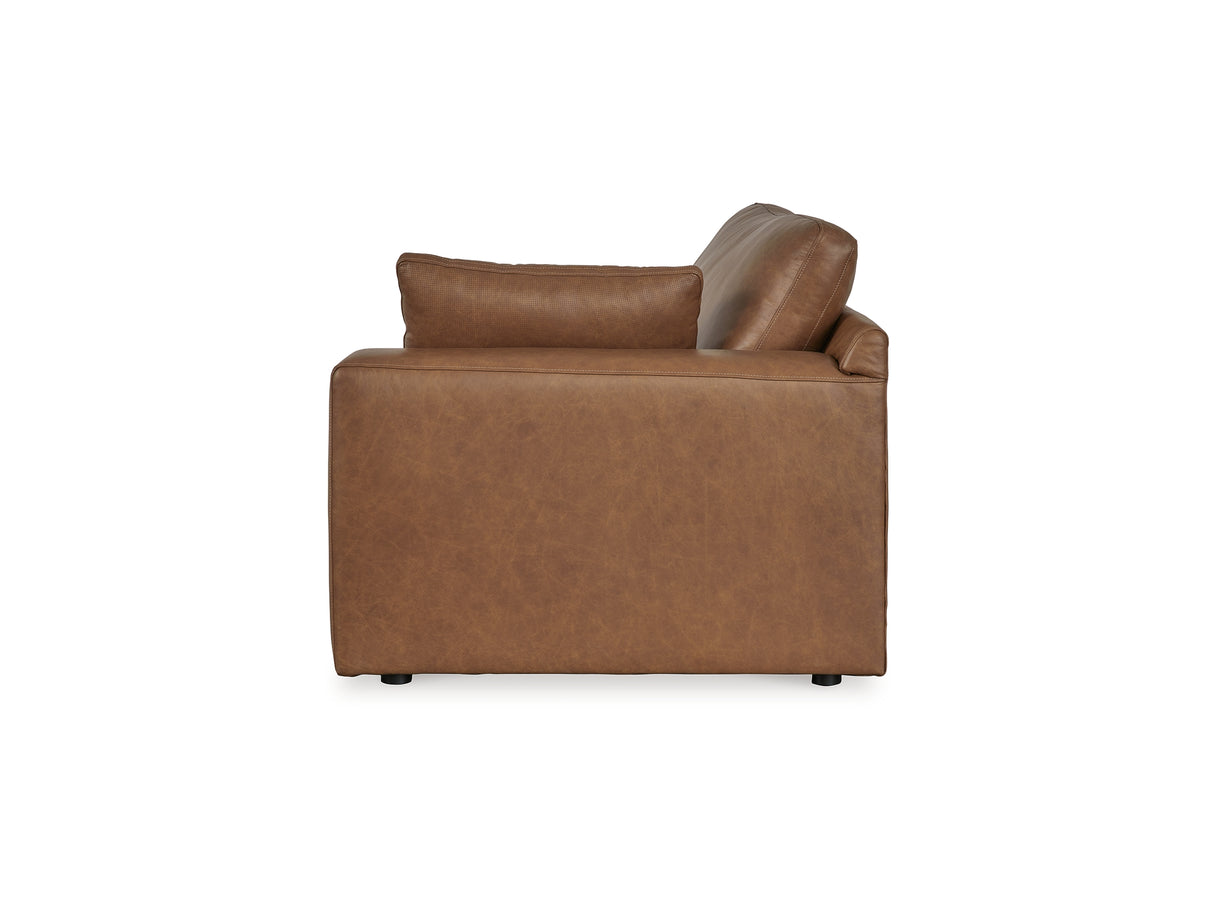 Emilia Caramel 5-Piece Sectional And Ottoman