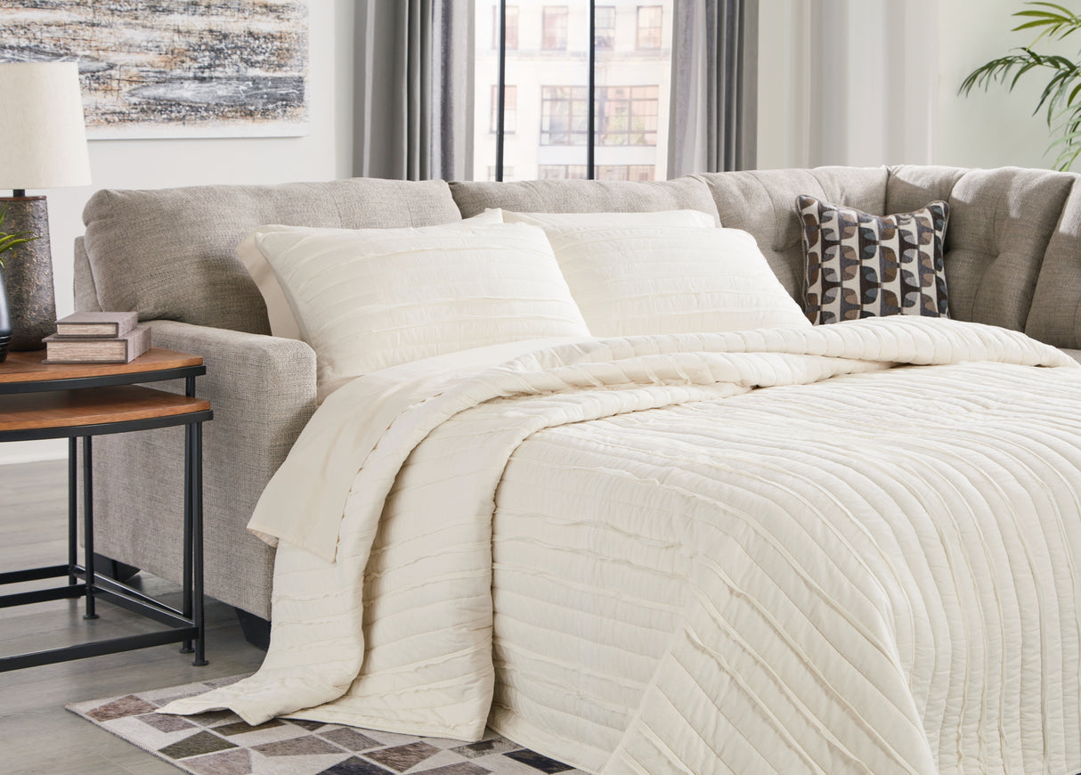 Mahoney Pebble Left-Arm Facing Full Sofa Sleeper