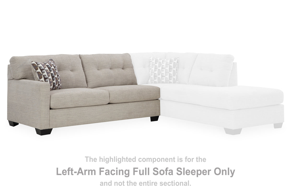 Mahoney Pebble Left-Arm Facing Full Sofa Sleeper
