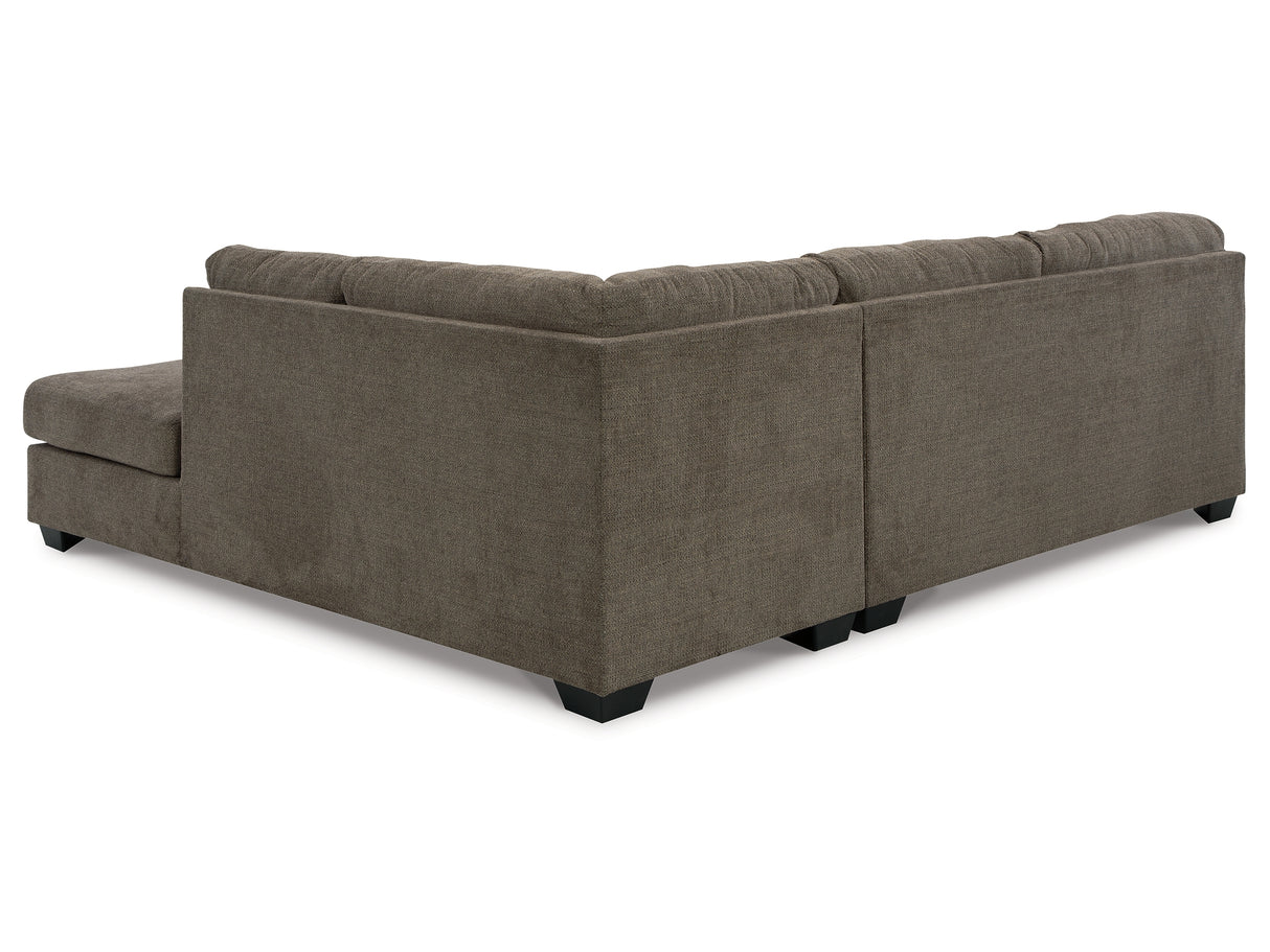 Mahoney Chocolate 2-Piece Sleeper Right-Arm Facing Sectional With Chaise