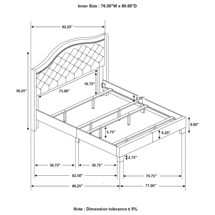 Sonoma Camel Back Eastern King Bed Beige