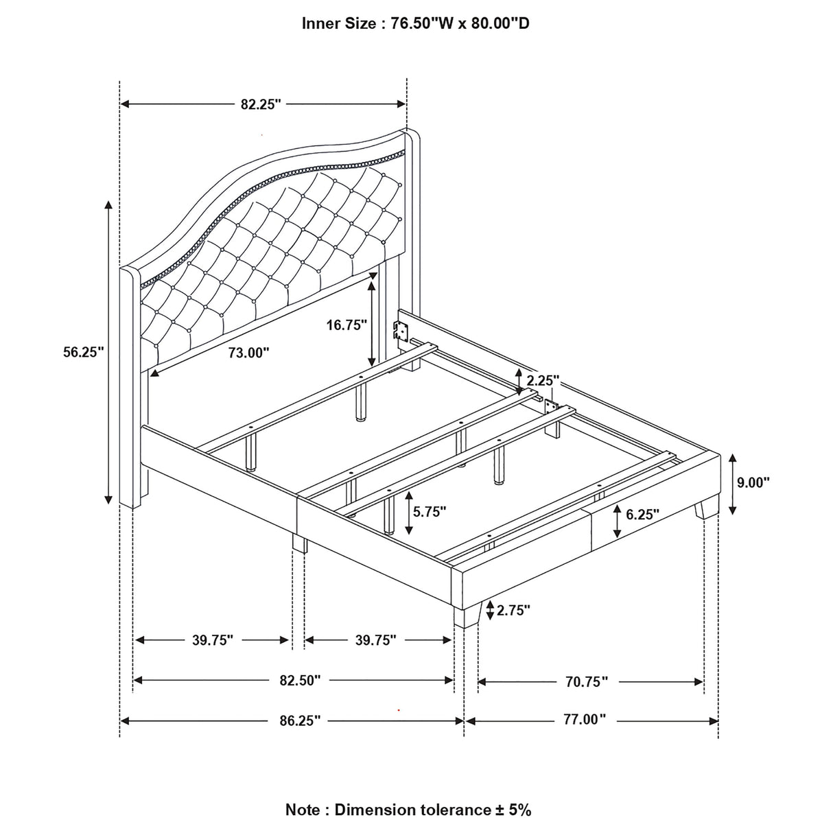 Sonoma Camel Back Eastern King Bed Beige