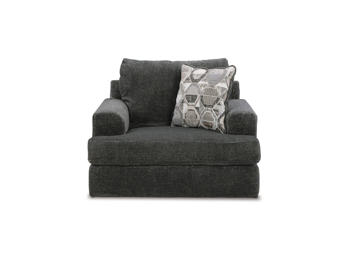 Karinne Smoke Oversized Chair And Ottoman