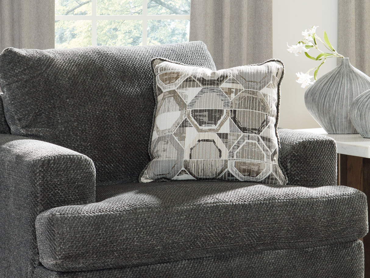 Karinne Smoke Oversized Chair And Ottoman