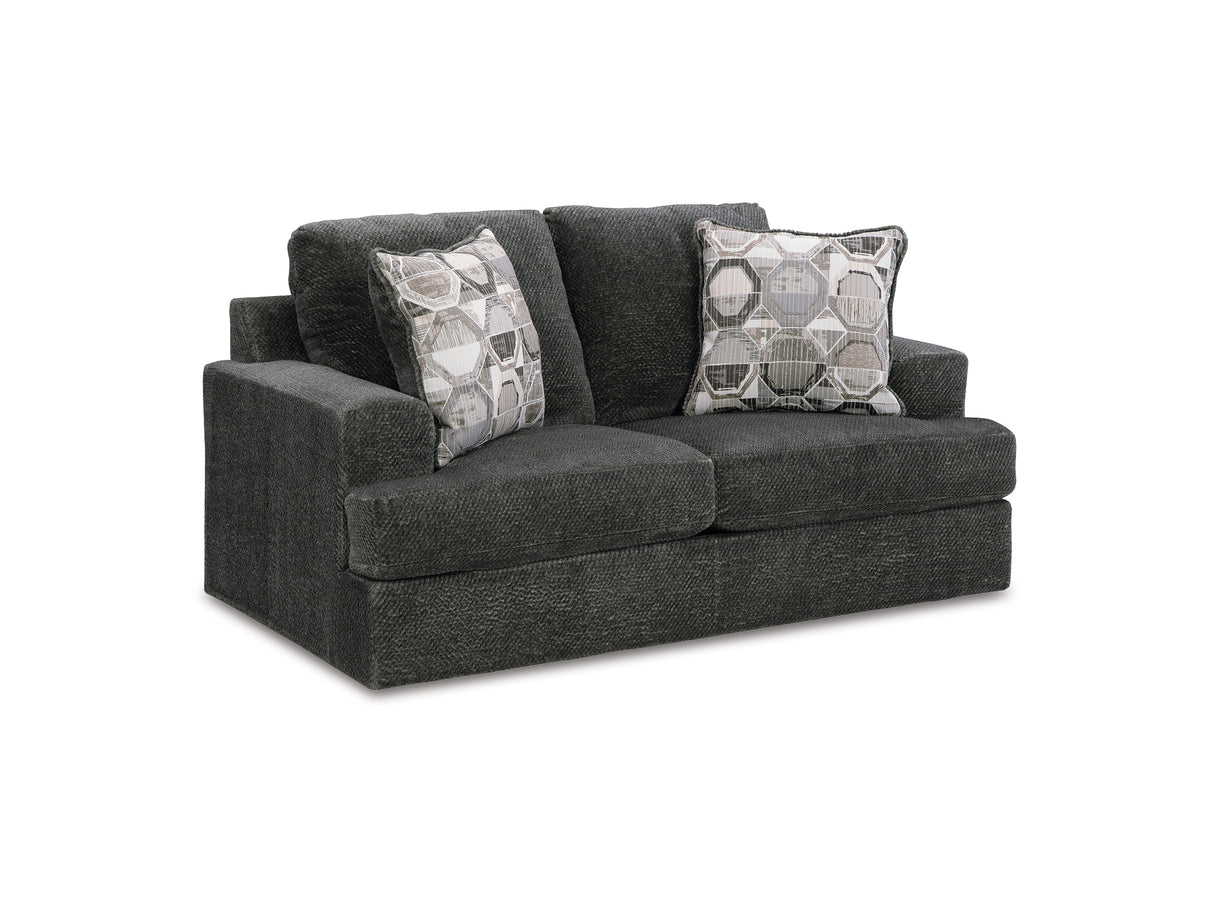 Karinne Smoke Sofa, Loveseat, Oversized Chair And Ottoman