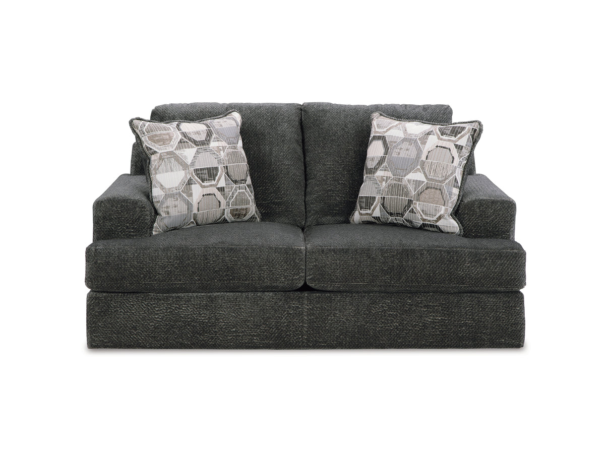 Karinne Smoke Loveseat And Chair