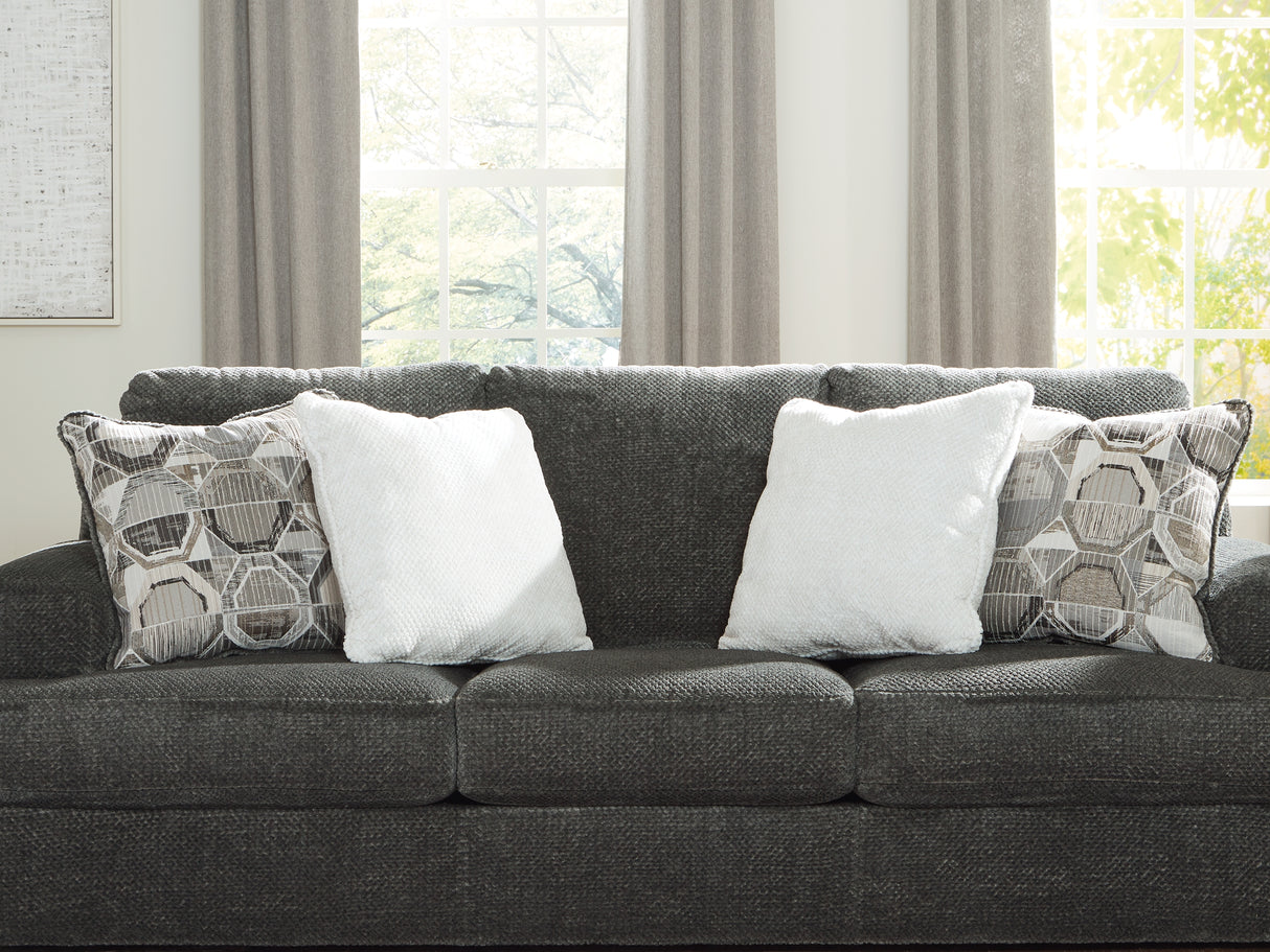 Karinne Smoke Sofa, Loveseat, Oversized Chair And Ottoman