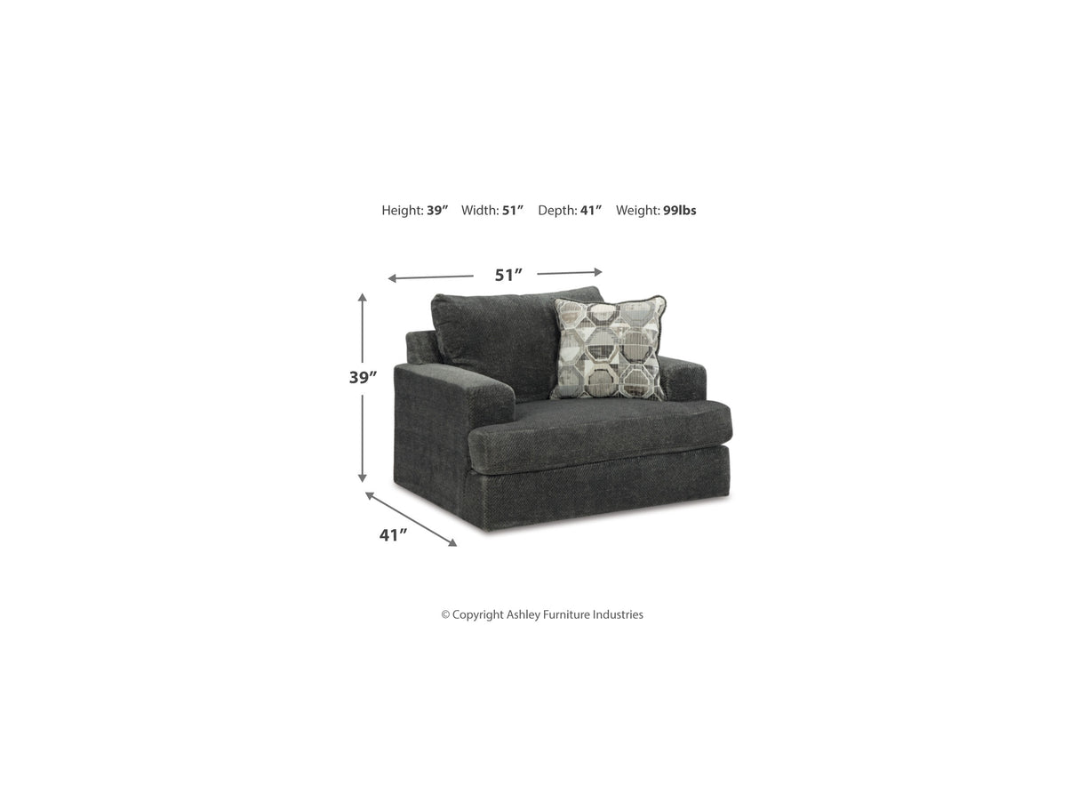 Karinne Smoke Loveseat And Chair