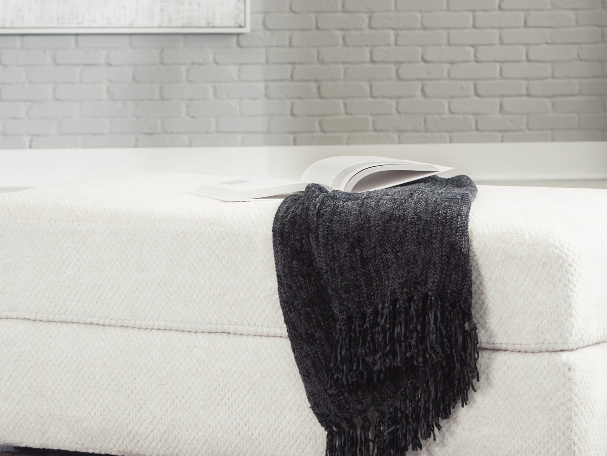 Karinne Linen Oversized Chair And Ottoman