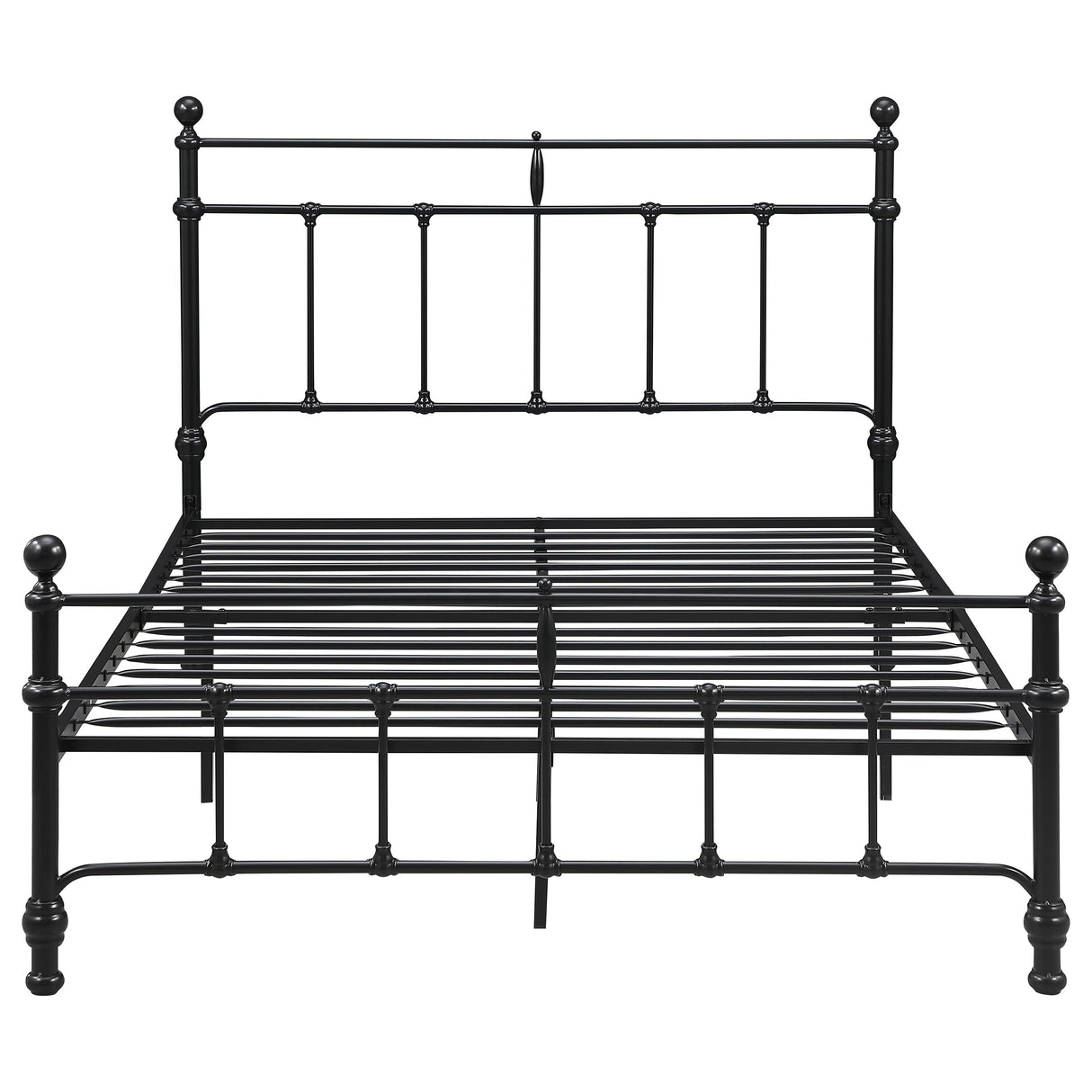Novak Matte Black 48-Inch Metal Full Open Frame Bed