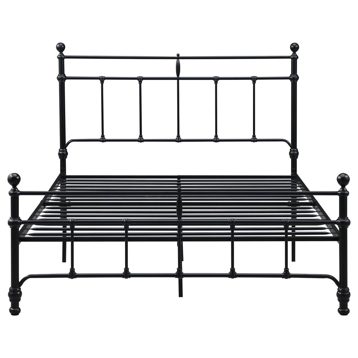 Novak Matte Black 48-Inch Metal Queen Open Frame Bed