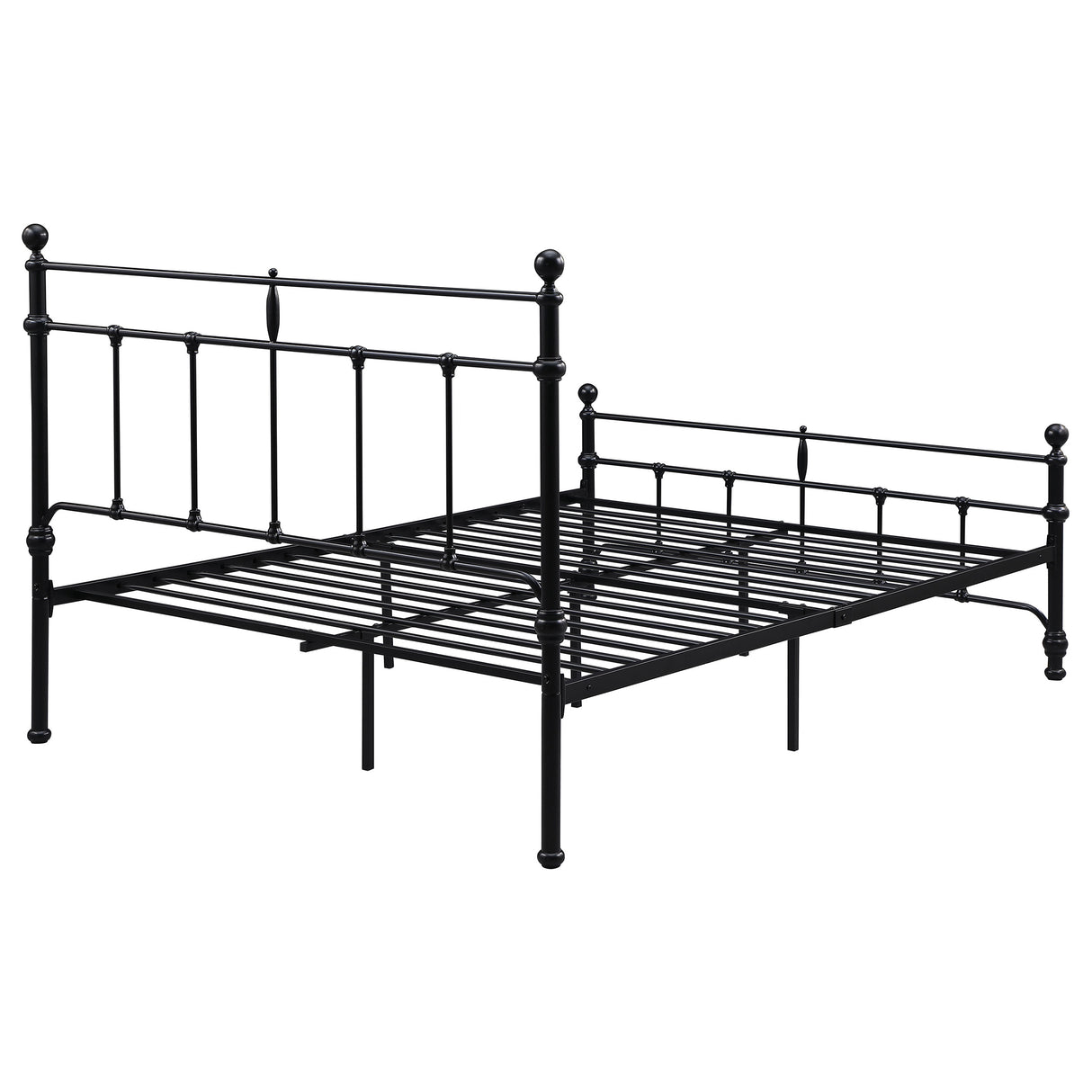 Novak Matte Black 48-Inch Metal Queen Open Frame Bed
