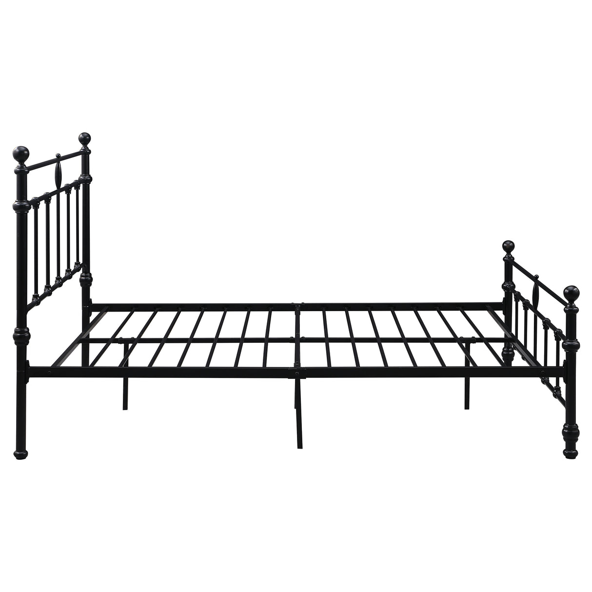 Novak Matte Black 48-Inch Metal Queen Open Frame Bed