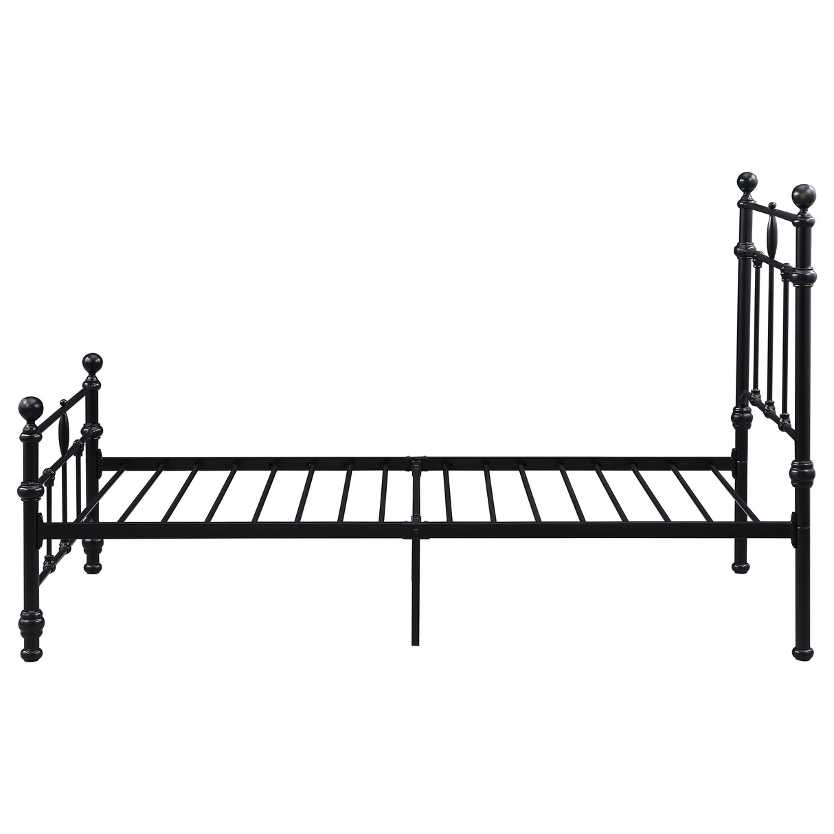 Novak Matte Black 48-Inch Metal Twin Open Frame Bed