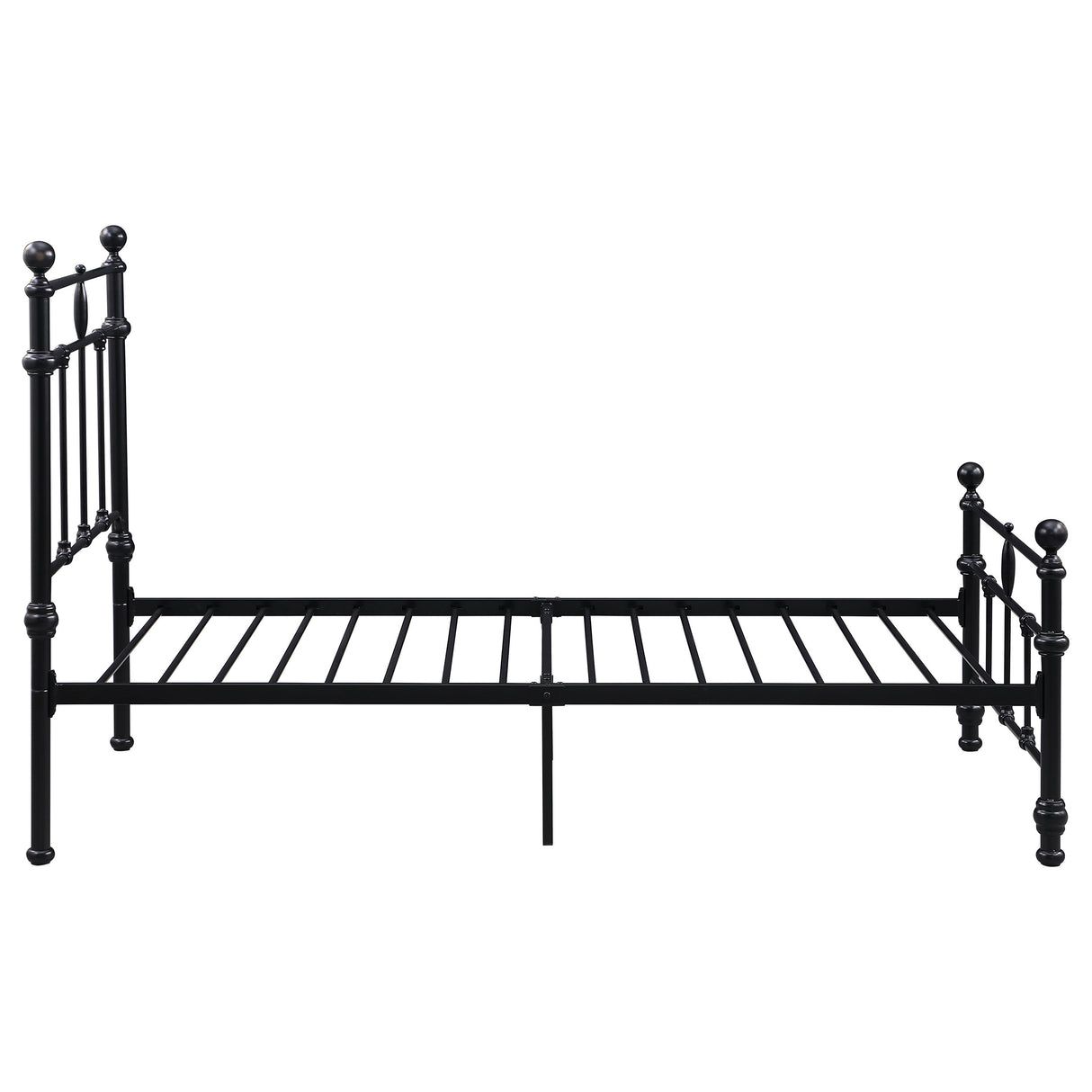 Novak Matte Black 48-Inch Metal Twin Open Frame Bed