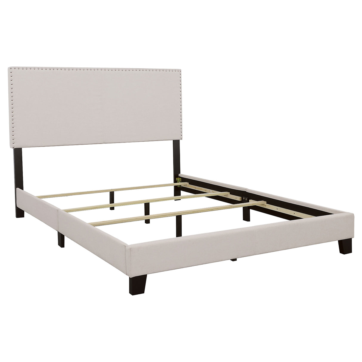 Boyd California King Upholstered Bed With Nailhead Trim Ivory